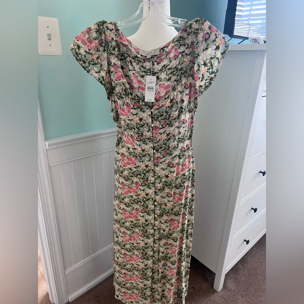 Loft Button Up Maxi Dress
